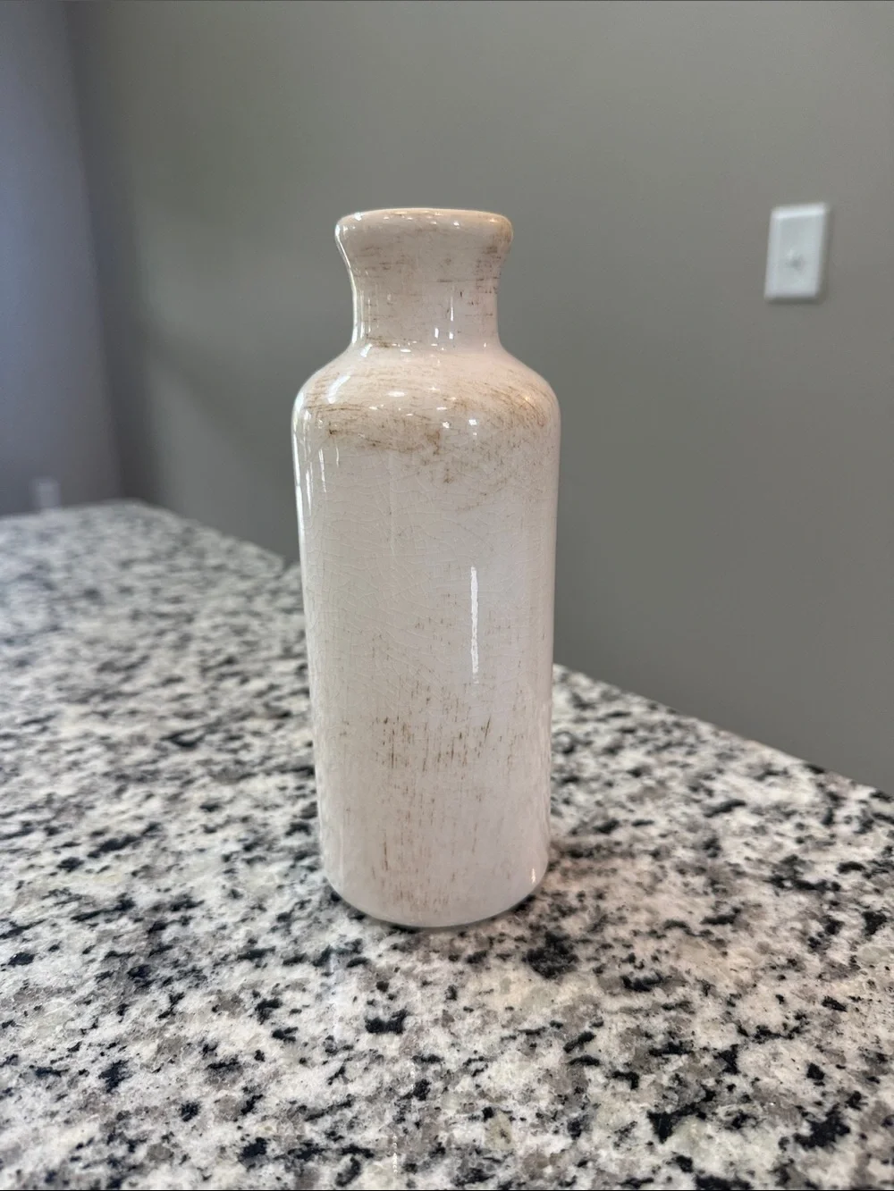 Neutral Ceramic Decorative Bottle Vase Set - Cream